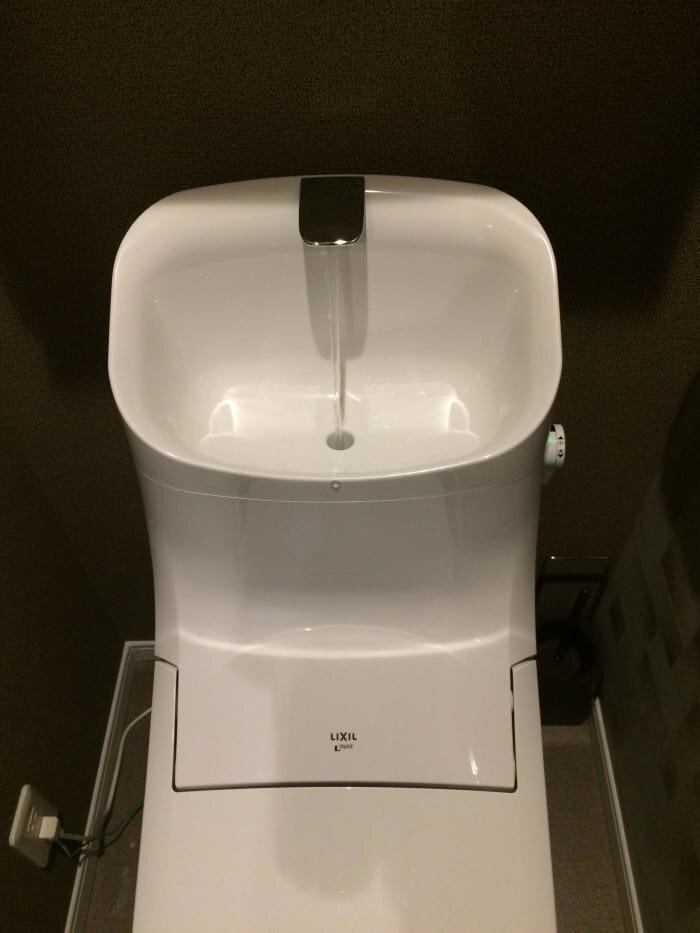 14. A lot of toilets have sinks above them to save water.