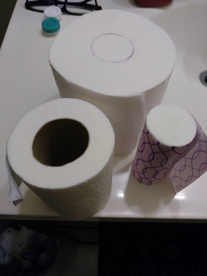 13. Toilet paper rolls come with an extra "to-go" roll.