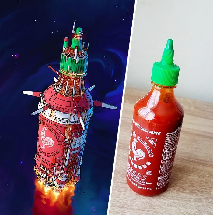 Artist Turns Everyday Objects Into Spaceship Designs, And The Result Is Out Of This World