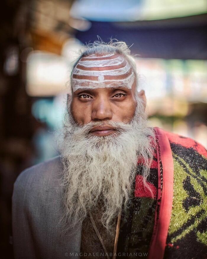 Portrait of a Sadhu, taken in the streets of Pushkar