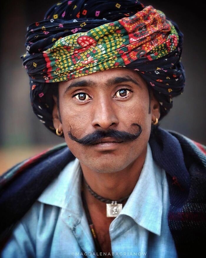 Portrait of a Rajasthani camel trader