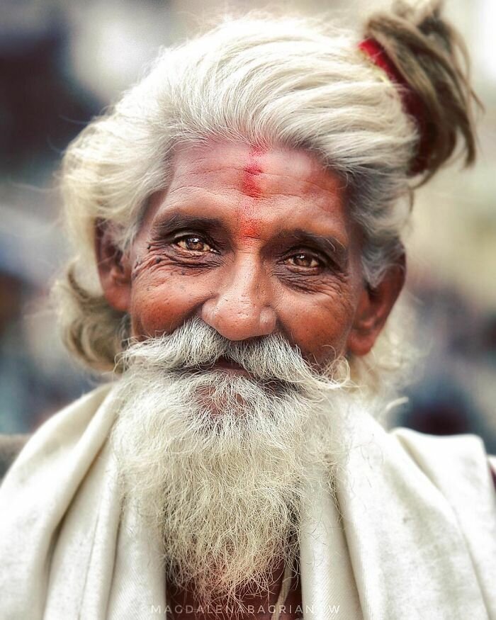 Portrait of a Sadhu, Hindu Holy man, taken in the streets of Pushkar