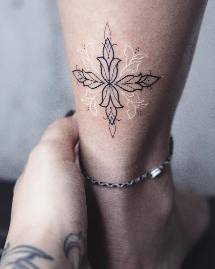 30 White Tattoo Designs That Look Like Magic Runes