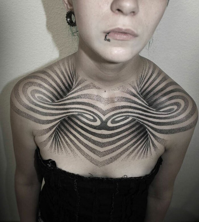 #25 Incredibly Beautiful Chest Tattoo