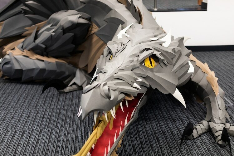 Stationery Office Gets Giant Fire-Breathing Dragon Made of Paper for ‘Game of Thrones’ Premiere