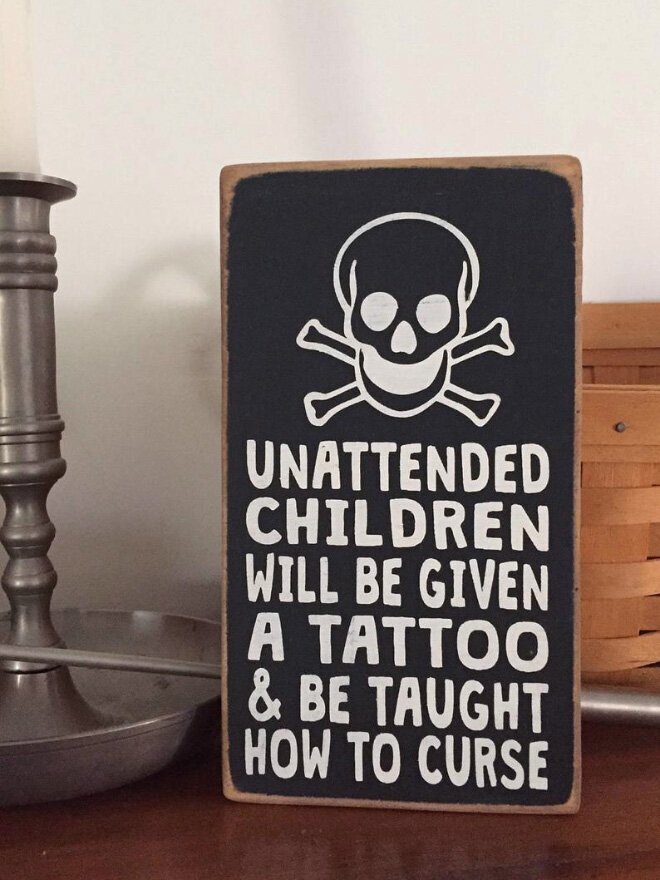 The Funniest “Unattended Children” Warning Signs