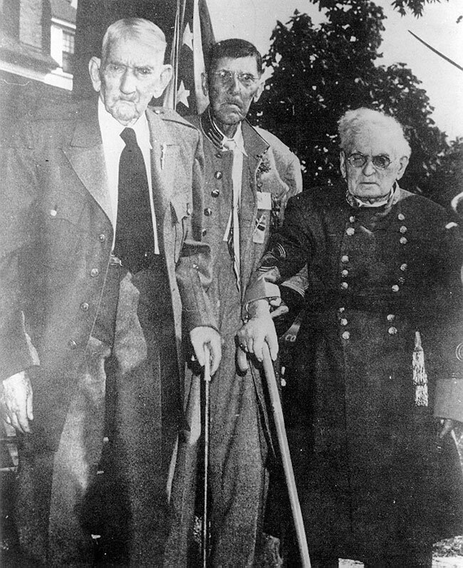 Out of the approx. 750,000 soldiers that fought for the South, these were the last three surviving Confederate Civil War veterans. Photo taken in 1951
