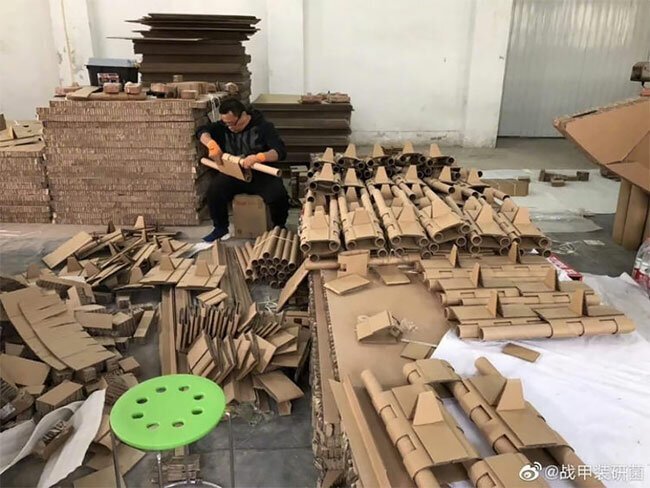 Cardboard Modelling Experts Build Life-Size Replica Of Israeli Battle Tank