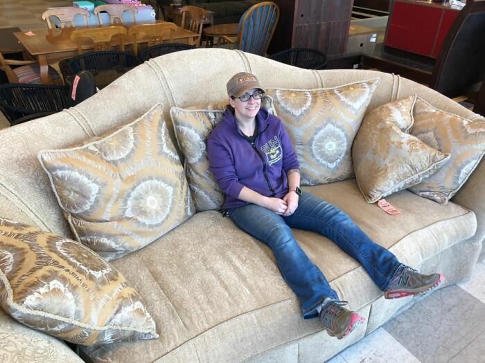 #22 This Sofa Did Not Come Home With Us, Because We Didn’t Drive Our Freight Train To The Store That Day