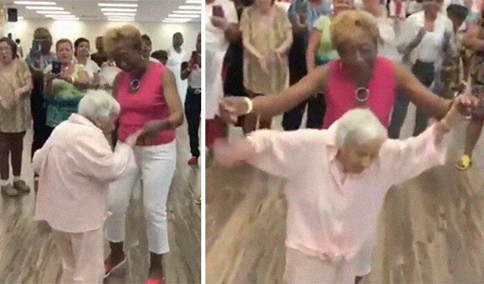 The 107-year-old still stays active and eats well (Italian food, no sugary things like cake or soda)
