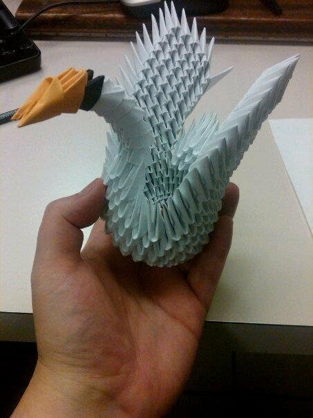 Bored At Work Last Night (FB) 3D Origami Swan