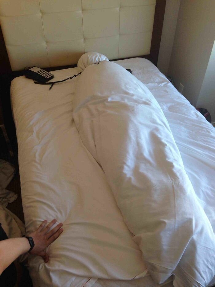 #9 So This Is How My Friend Left The Bed In Our Hotel Room