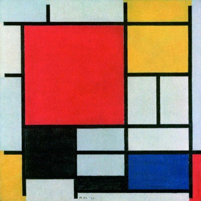 #7 Excel Sheet With Coloured Squares, It’s Mondrian