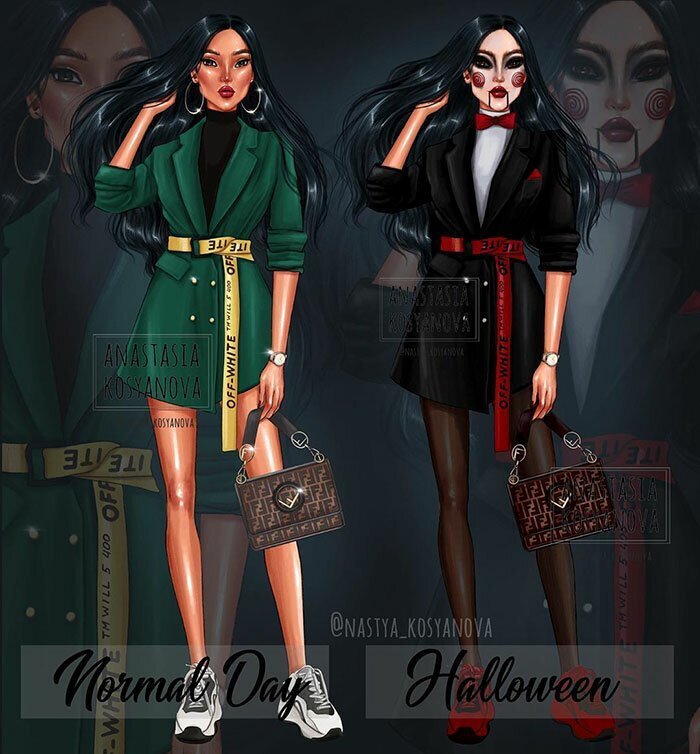 8 Disney Princesses All “Dressed Up” For Halloween By A Russian Artist