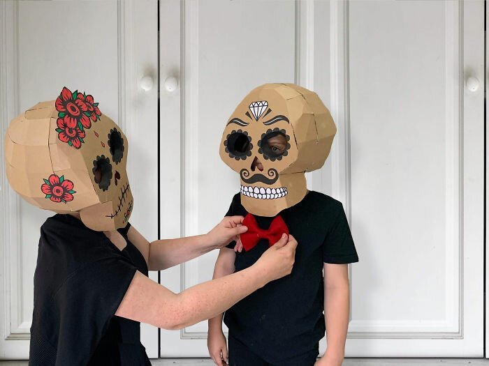 #2 Cardboard Skulls