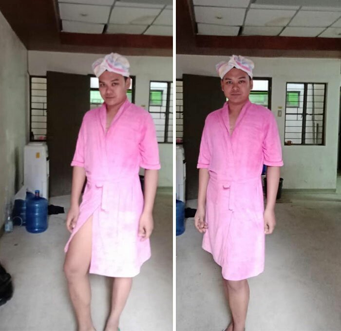 30 Funny Pics Of Filipinos Dressed Up In ‘Unsuitable’ Donated Clothes At A Volcano Evacuation Center