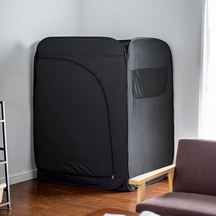 This portable tent is a perfect solution for anyone struggling to find a working space at home