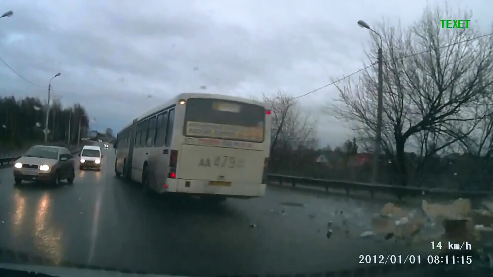 ДТП с автобусом в Пскове 