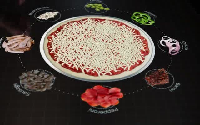 Интерактивные столы для заказа пиццы 