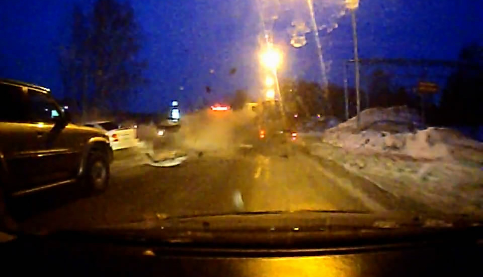 Авария с участием пьяного водителя в Новосибирске 