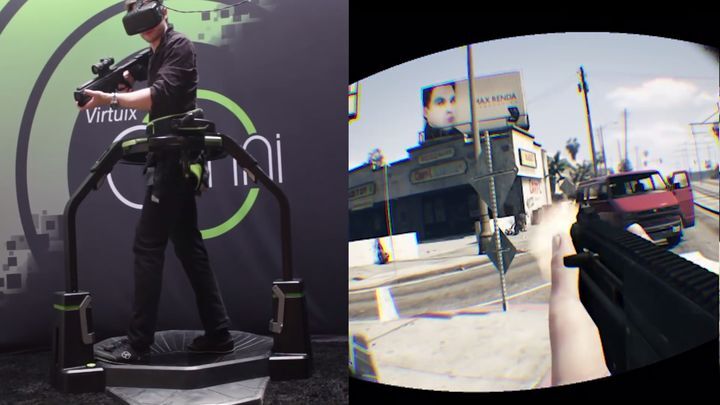 В GTA V сыграли с использованием очков виртуальной реальности и беговой дорожки 