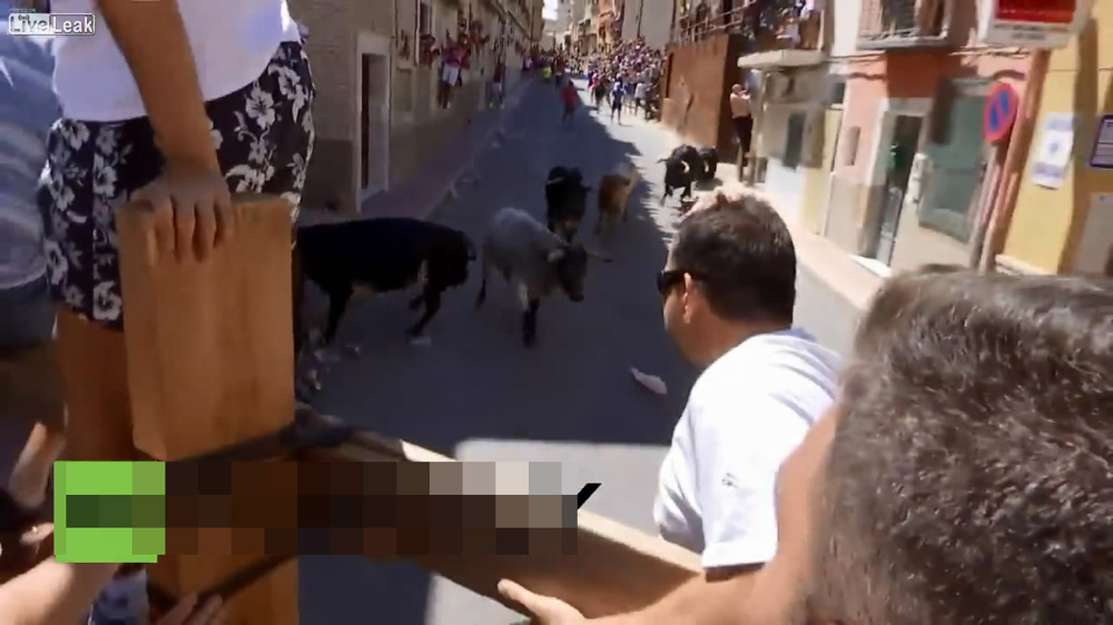 В Испании мужчина получили ранения, убегая от быков 