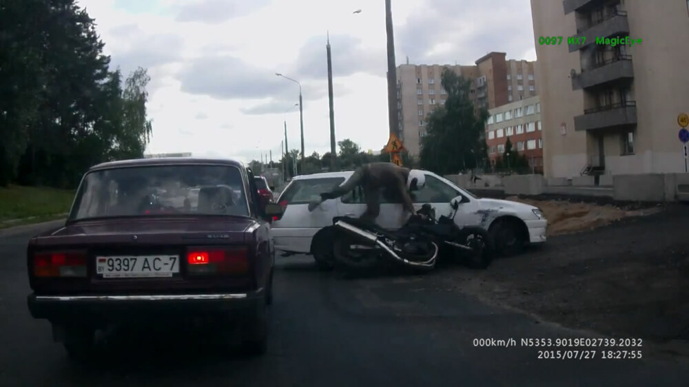 Мотоавария в Минске 