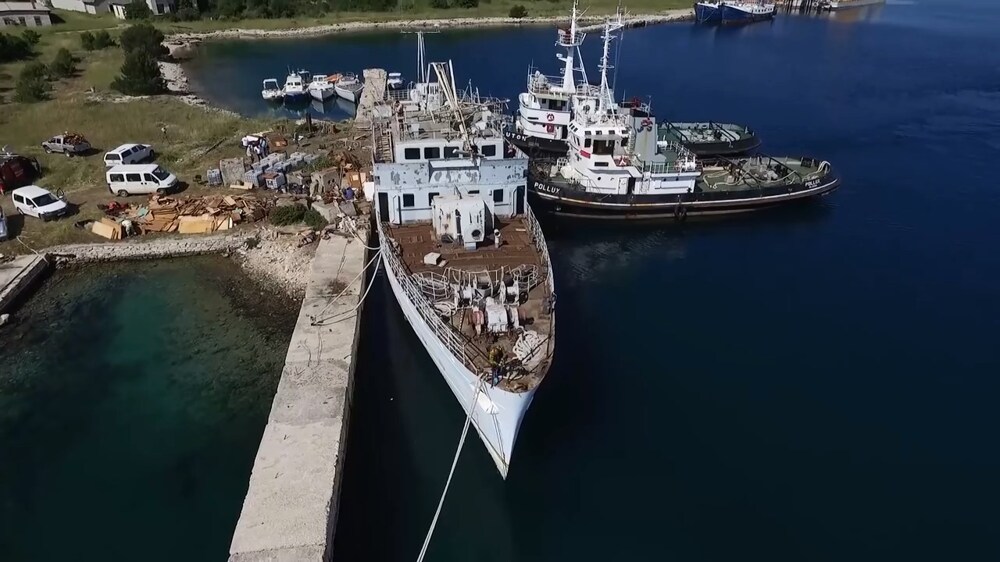 Затопление корабля в Хорватии 