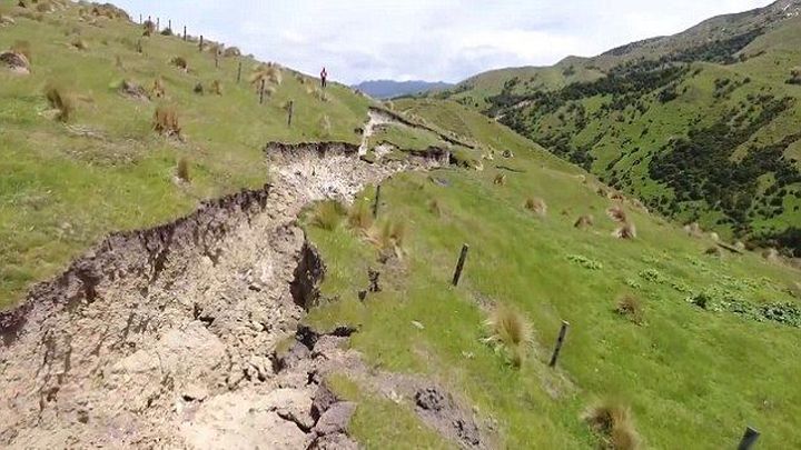 Дрон снял последствия землетрясения в Новой Зеландии 