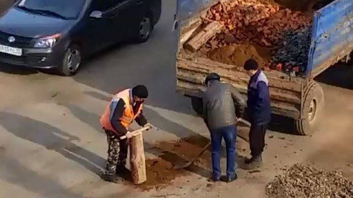 Новый метод ямочного ремонта дорог в Нижегородской области 