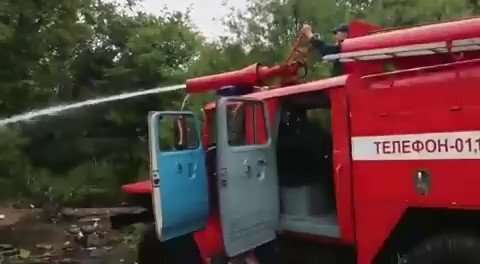 Пожарная машина потушила сама себя 