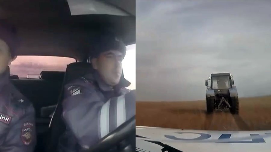 Погоня за пьяным трактористом со стрельбой в Новосибирской области 