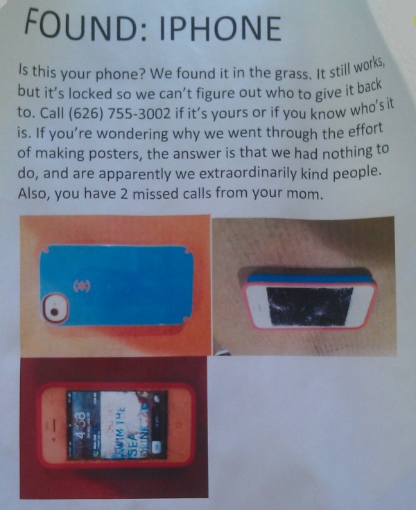 Они хотят вернуть найденный iPhone 