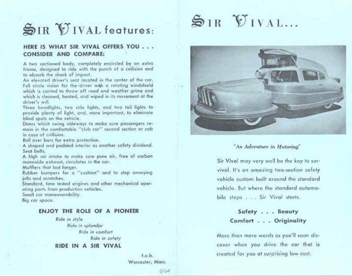 Автомобиль из двух частей - Sir Vival 1958
