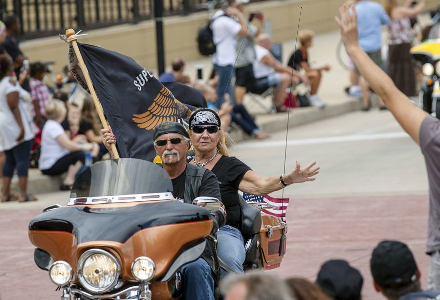 Мотопарад в честь 110-й годовщины Harley-Davidson