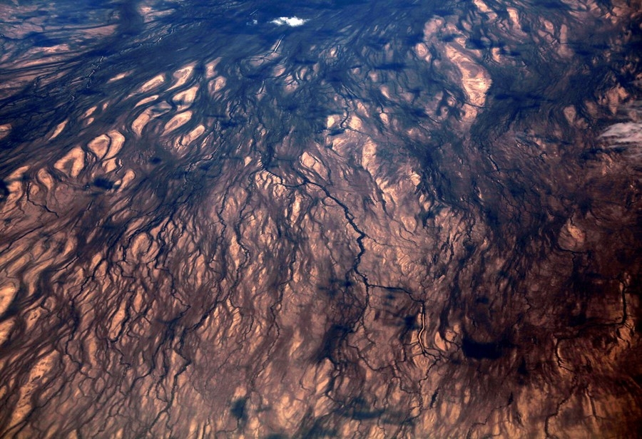 Вид на земли северной Австралии с высоты птичьего полёта