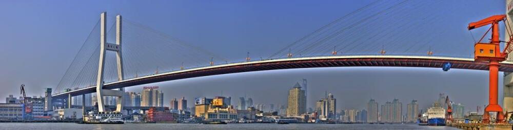 Круглый мост Nanpu в Китае