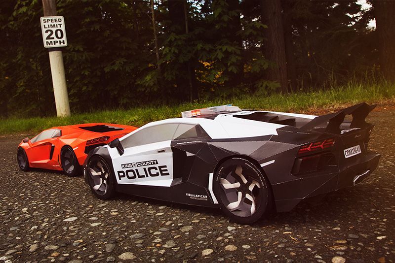 Lamborghini Aventador из бумаги
