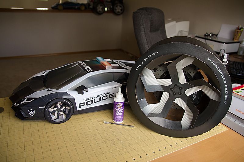 Lamborghini Aventador из бумаги