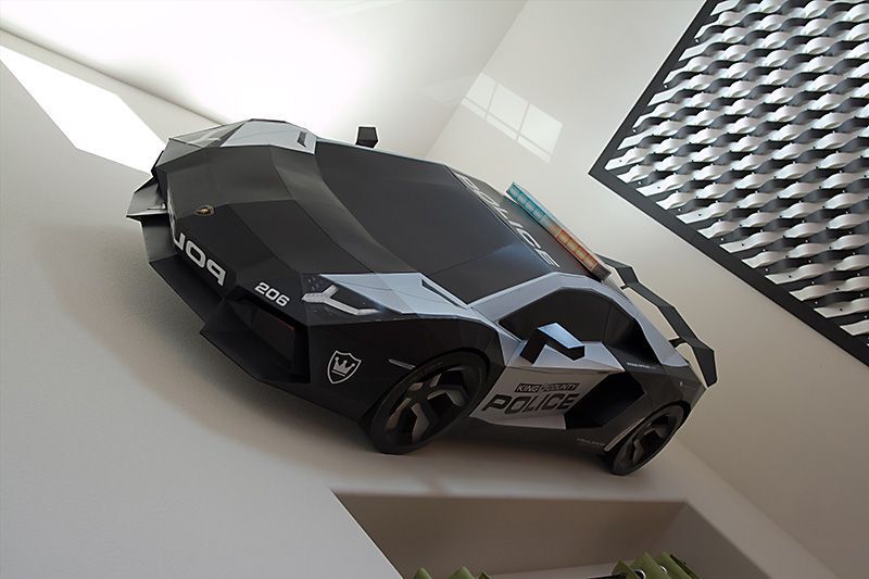 Lamborghini Aventador из бумаги