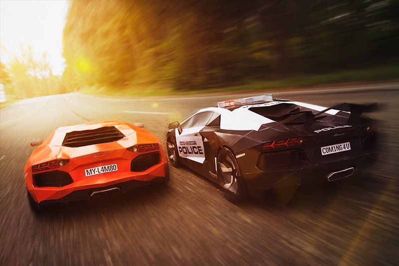 Lamborghini Aventador из бумаги