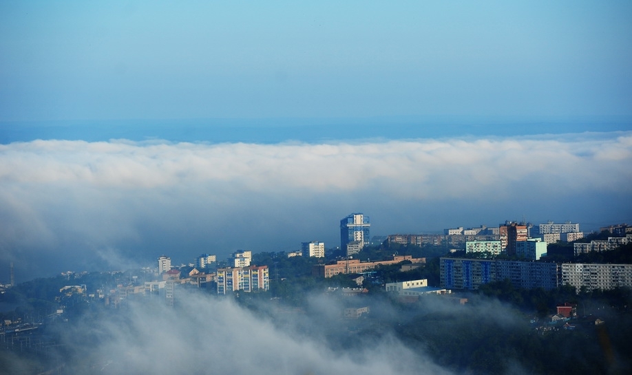 Туманное утро во Владивостоке