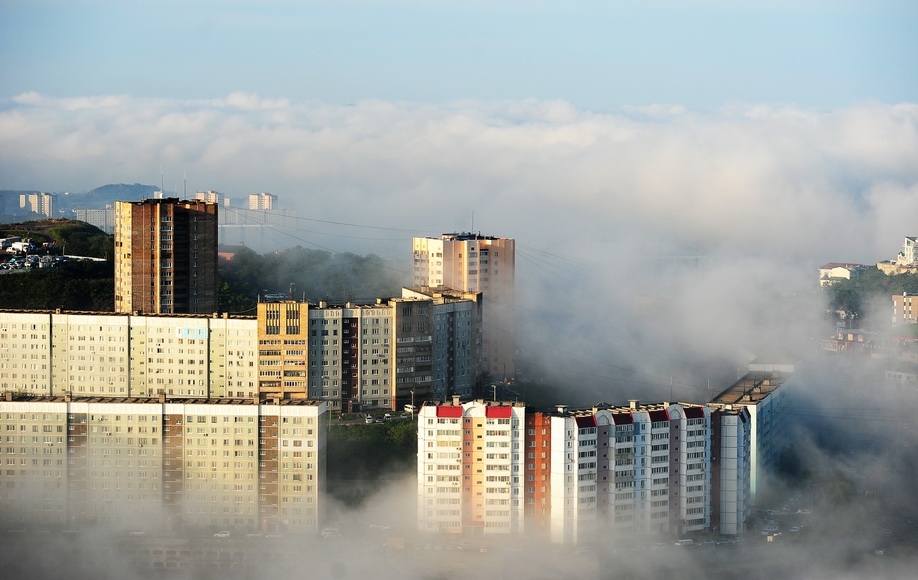 Туманное утро во Владивостоке