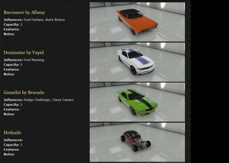 Автомобили из GTA V