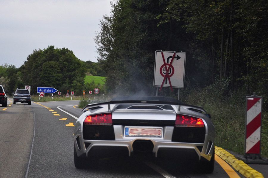 В Германии сгорел Lamborghini Murcielago