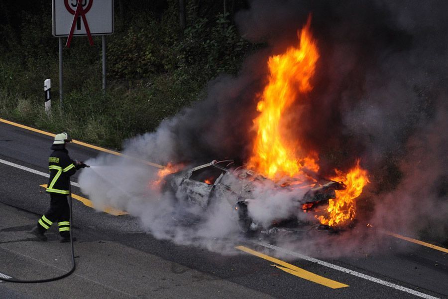 В Германии сгорел Lamborghini Murcielago