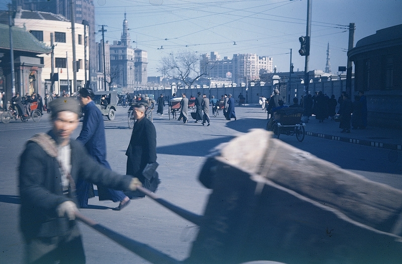 Цветные фотографии послевоенного Шанхая 1945-1946 годов
