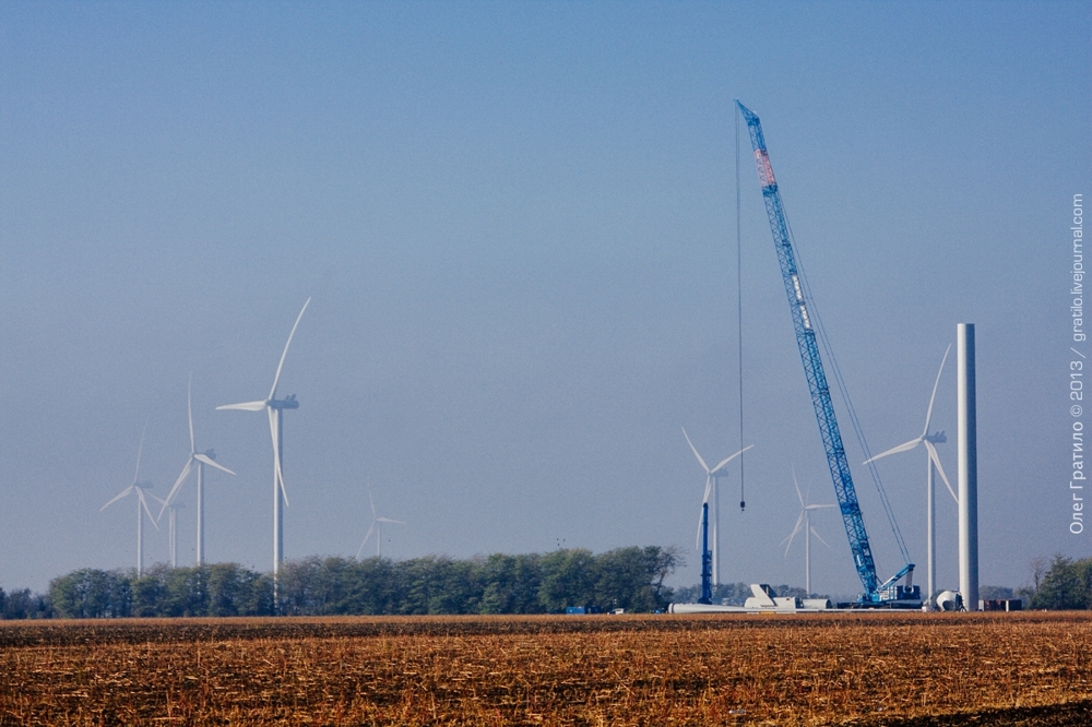 Фоторепортаж с Ботиевской ветроэлектростанции Украины 