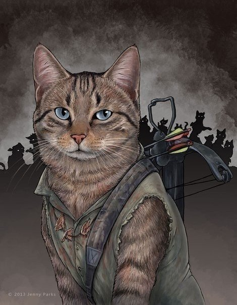 Коты-супергерои от иллюстратора Дженни Паркса