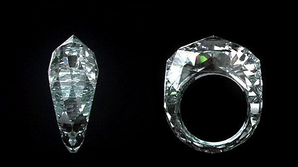 Первое в мире полностью бриллиантовое кольцо